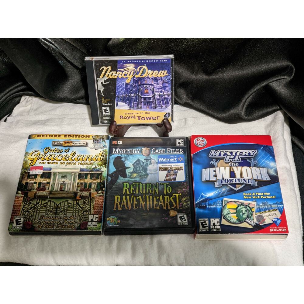 PC CD-ROM Mystery Game Bundle Of 4 different games With Several Mysteries Each